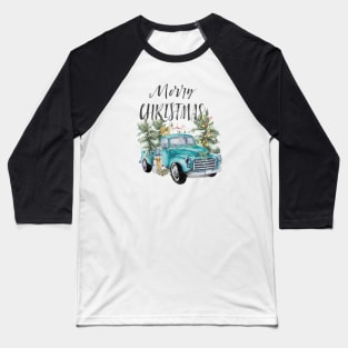 Rustic Farmhouse Christmas Truck Baseball T-Shirt